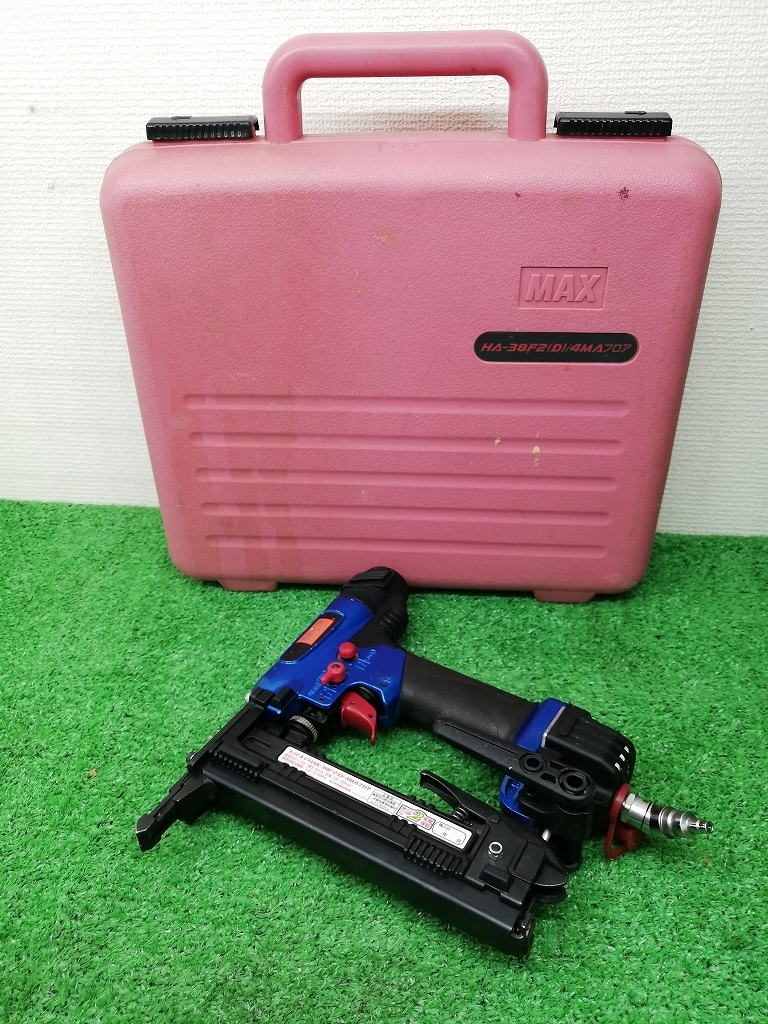 中古品 MAX マックス 4mm 高圧 ステープル用 エアネイラ 38mm HA-38F2(D)/4MAフロア