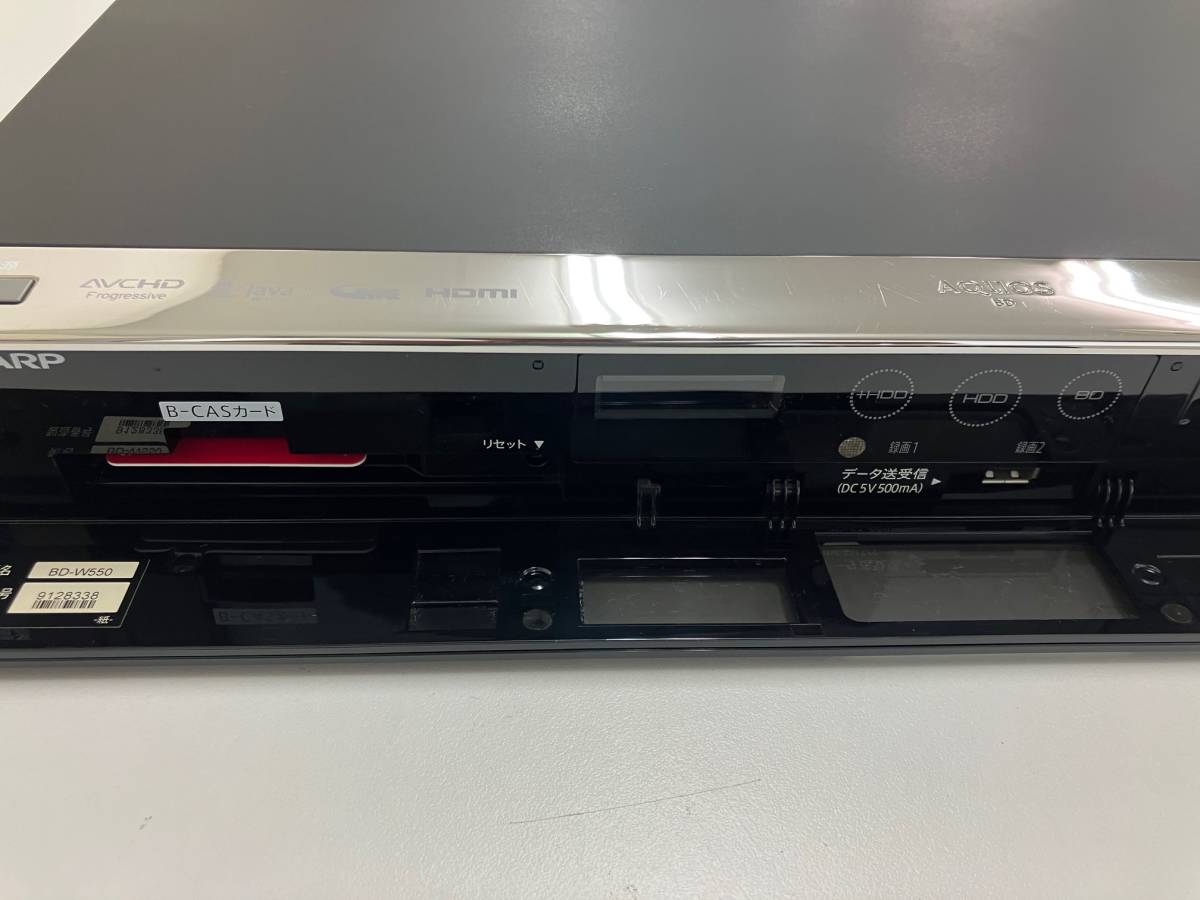 SHARP ♪SHARP AQUOS ブルーレイレコーダー BD-W550 2番組同時録画