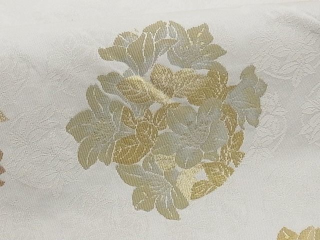 着物屋こころ■六通柄袋帯 慶祝 草花丸文 金糸 正絹 逸品 B-cy4039