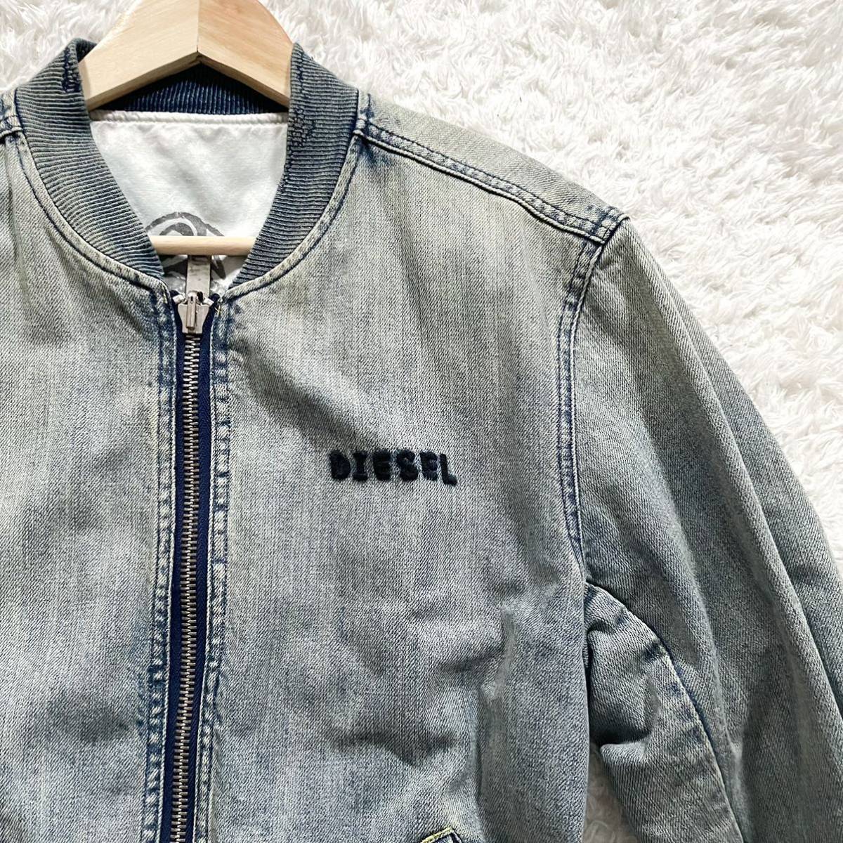 ディーゼル diesel DIESEL ジャケット ブルゾン MA-1 刺繍（良品・漢の 