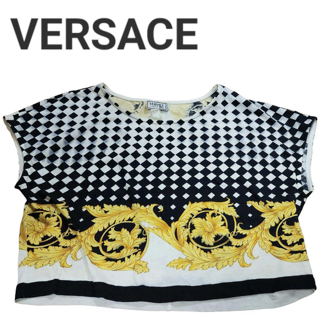 VERSACE ヴェルサーチ チビTシャツ バロック 総柄 限定SALE，定番