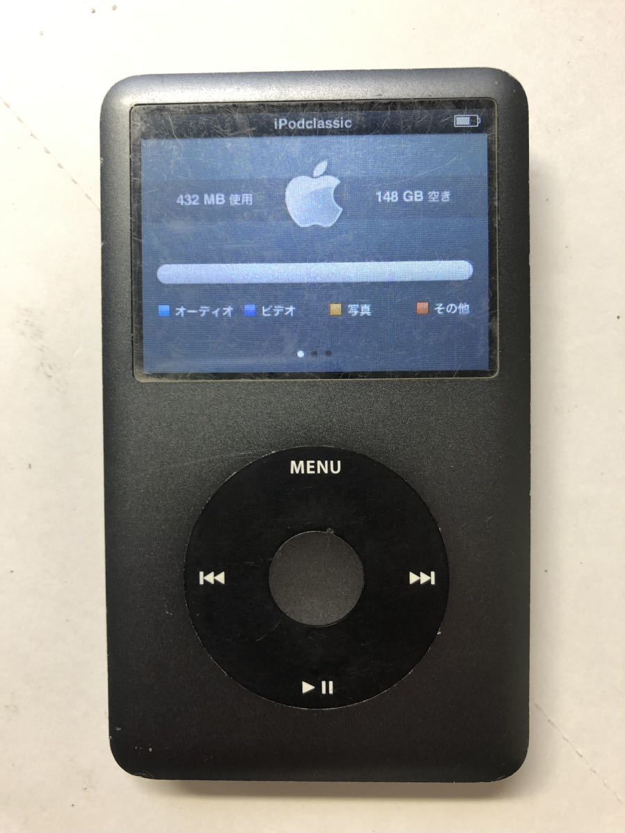 iPod classic 160GB 新品バッテリー交換済 iTunes同期左右音出しOK