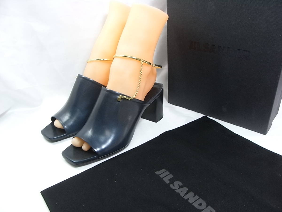 正規品新品同様 ジルサンダー レザーミュール サンダル 37サイズ（約 