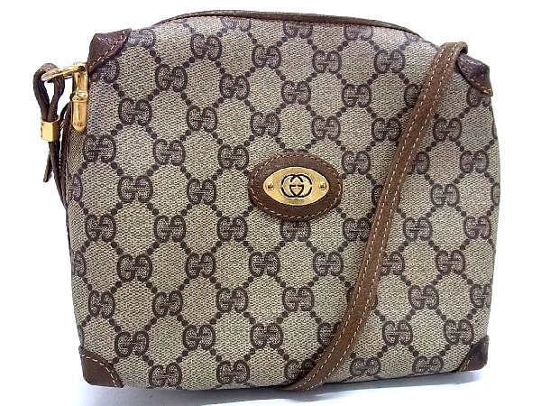1円 GUCCI グッチ オールドグッチ ヴィンテージ PVC×レザー ショルダー
