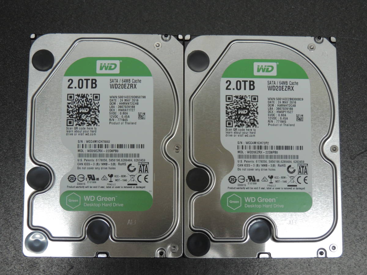 WD20EARS Western Digital HDD 2TB 未使用 WESTERN DIGITAL WD20EFZX