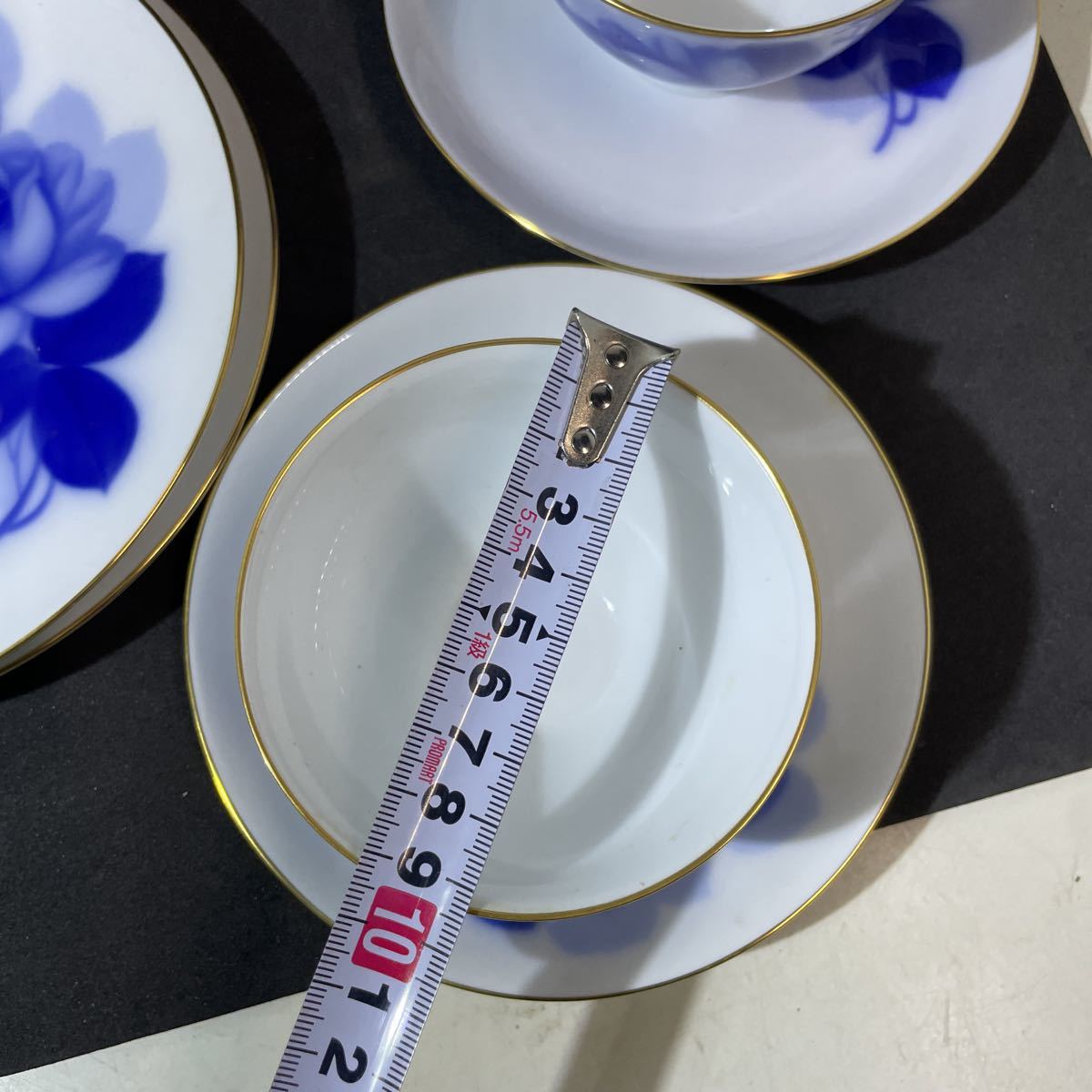 ②OKURA 大倉陶園 カップカップ&ソーサー2客セット 小皿中皿2 大倉陶園