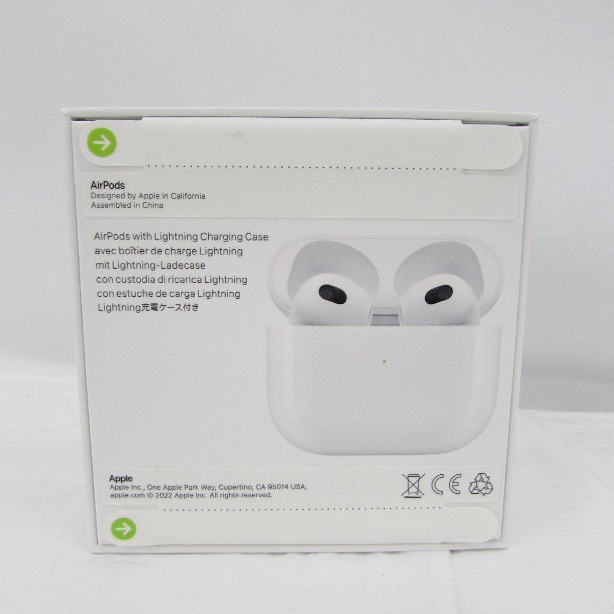 オーディオ機器 ◇【Apple アップル】AirPods 第3世代 Lightning充電