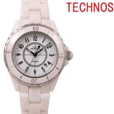 セール!★新品 正規保証付き★TECHNOS テクノス T9B82TW セラミック ホワイト 白 防水 針 カレンダー メンズ腕時計★プレゼントにも最適 テクノス ブランド腕時計