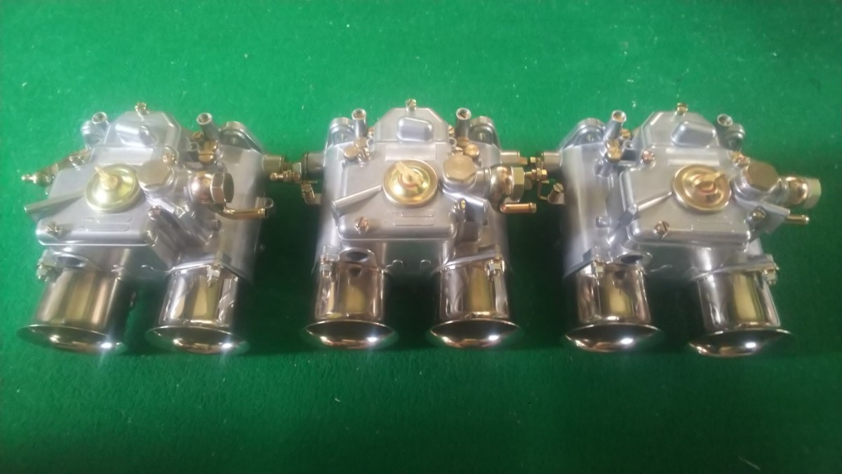 ☆左スロットルレバー付き☆キャブレター 50DCOE 3機 LOREADA WEBER 