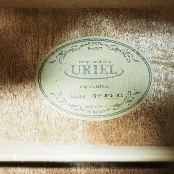 難有り URIEL/ウリエル UJB-200CE SBK アコースティック 4弦ベース