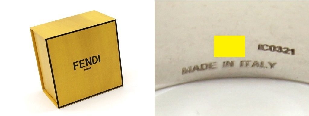 9万新品◇23号◇FENDI フェンディ◇FFモチーフワイドバンド真鍮ギ 