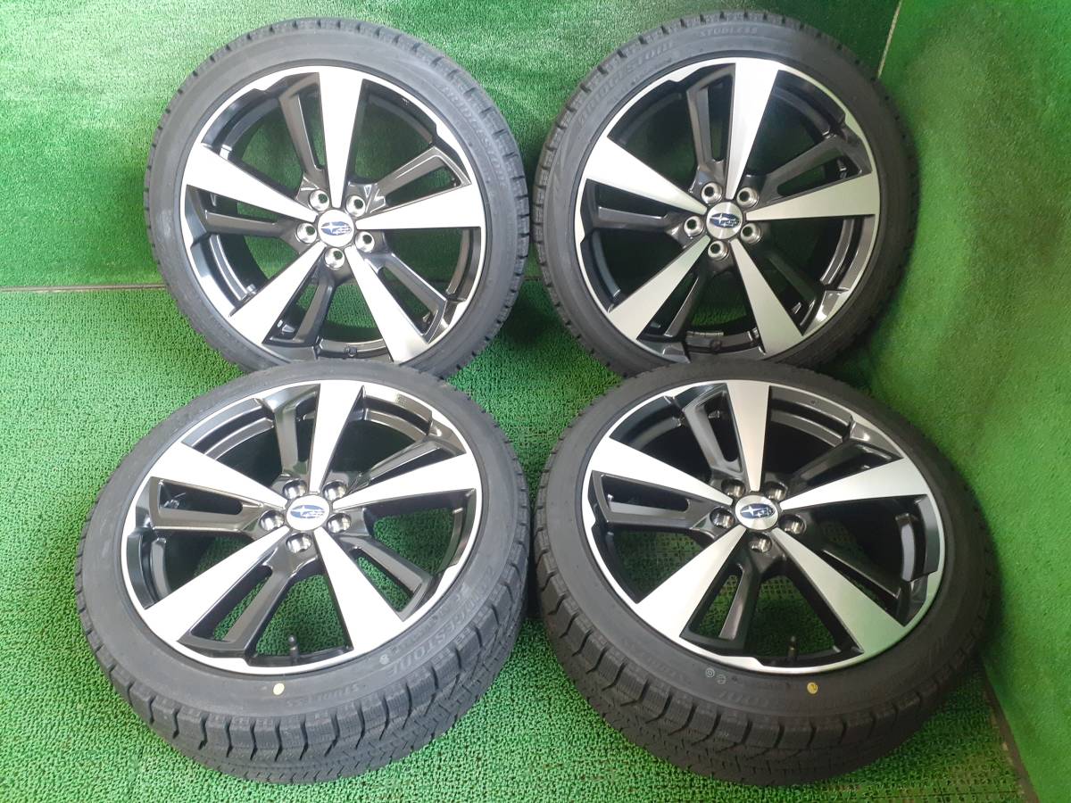 スバル インプレッサ純正 18x7.5J PCD100 バリ溝 ブリヂストン VRX 225