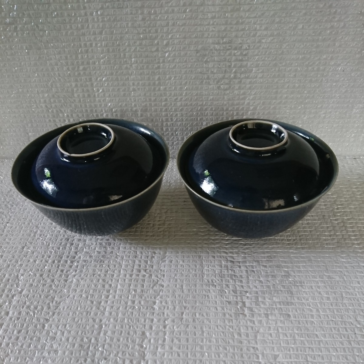 古伊万里 染付 蓋物 古美術 骨董 古伊万里 染付 蓋茶碗 蓋物 微塵