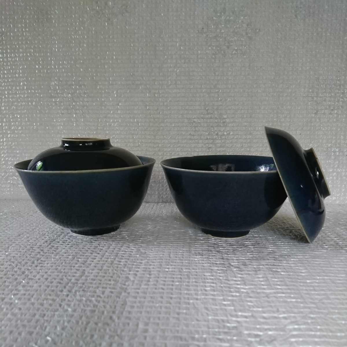 古伊万里 染付 蓋物 古美術 骨董 古伊万里 染付 蓋茶碗 蓋物 微塵