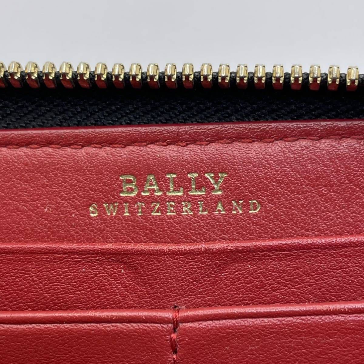 1円 現行 BALLY バリー 長財布 ラウンドファスナー レザー トレイン