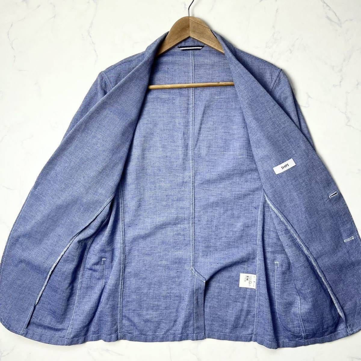 B1 シップス【圧巻の爽やかさ】リネン混 テーラード アンコン