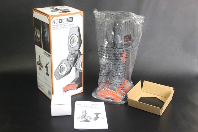 EPOWER 充電式 LED投光器 ワークライト 4000ルーメン 角度調整 モバイルバッテリー機能搭載/キャンプ