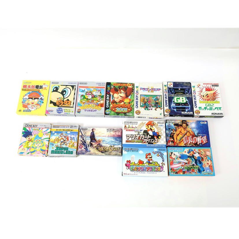 1円【ジャンク】KONAMI ゲームボーイ&ゲームボーイアドバンスソフト14本セット/マリオ 桃鉄 ドンキーコング他/65