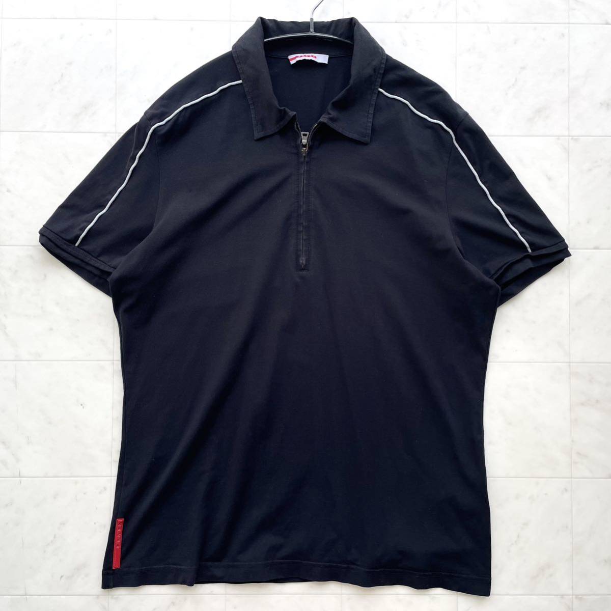 PRADA SPORT プラダ スポーツ XL 大きいサイズ ハーフジップ 半袖