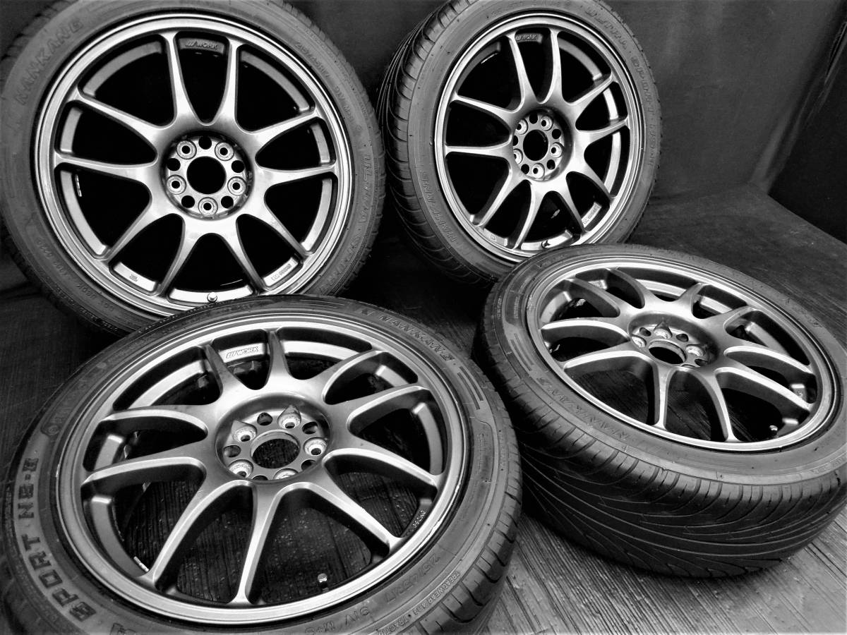 ☆極上品!! WORK EMOTION CR KAI PCD100-5H+超深溝タイヤ 215/45R17 4 