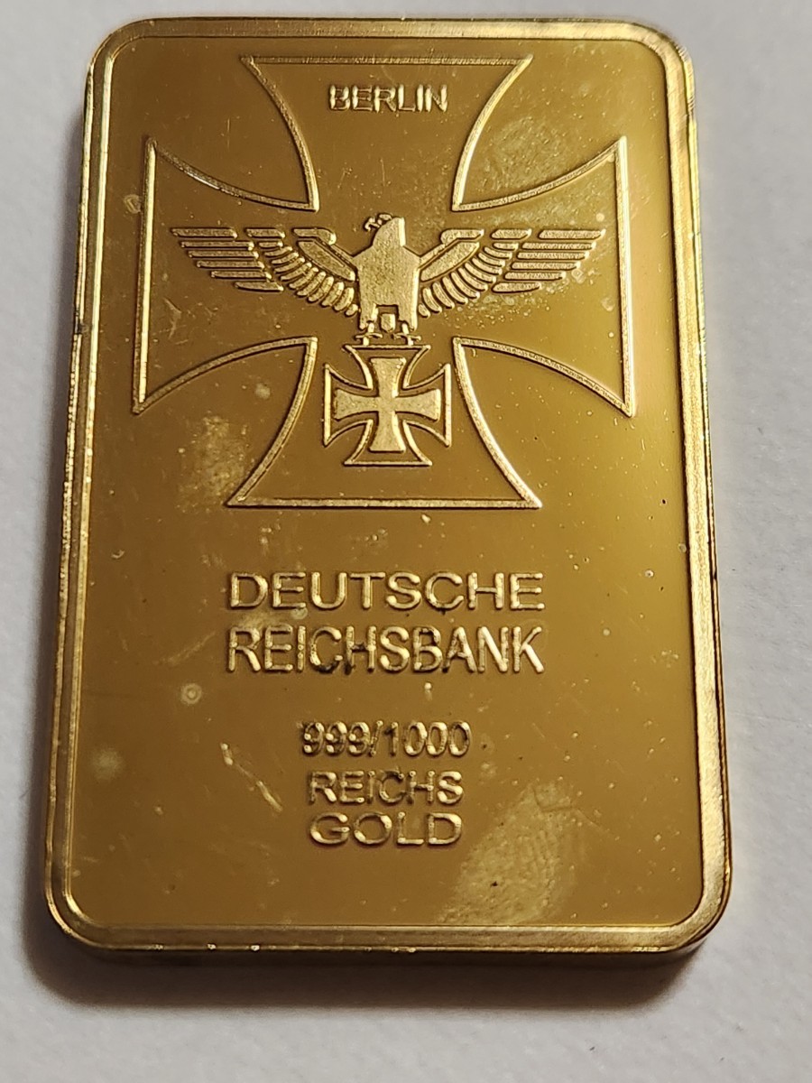 送料無料，新作 ナチスドイツの金塊になります ゴールドバー表面は24K 鍍金 専用ケース入り(金貨)｜売買されたオークション情報、yahooの商品情報をアーカイブ公開 - オークファン 近代