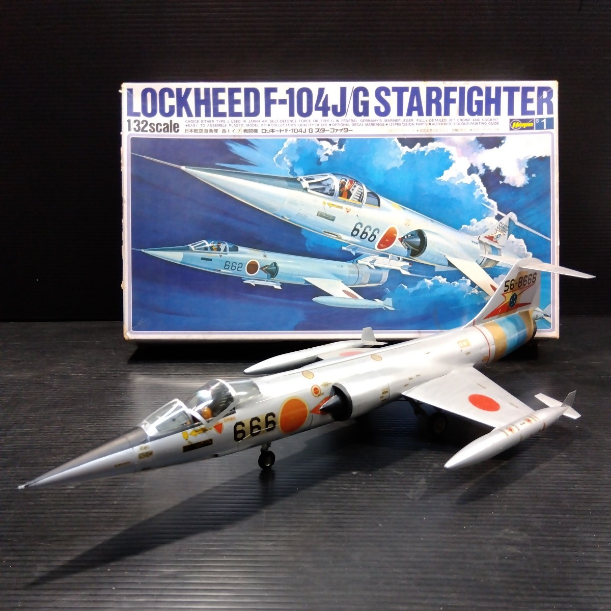 現状品 組済 プラモデル ハセガワ Hasegawa 1/32 日本航空自衛隊 西ドイツ 戦闘機 ロッキードF-104J/G スターファイター 軍用機