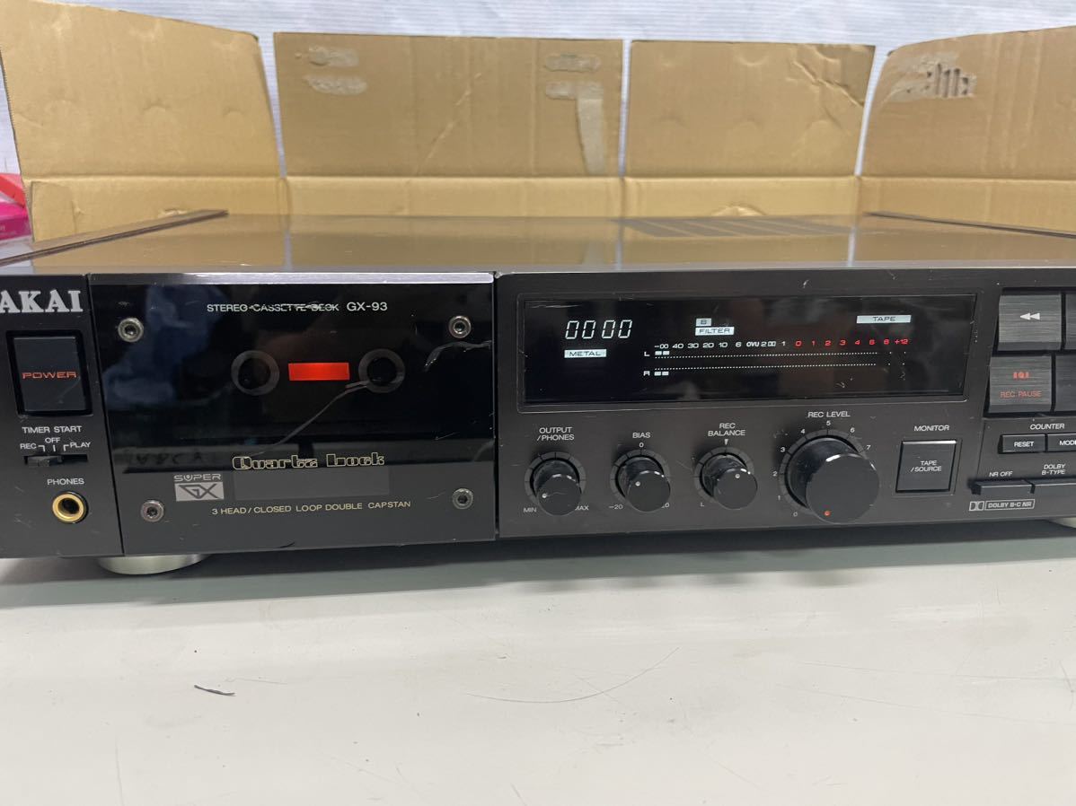 N052/AKAI GX-93 カセットデッキ アカイ ジャンク