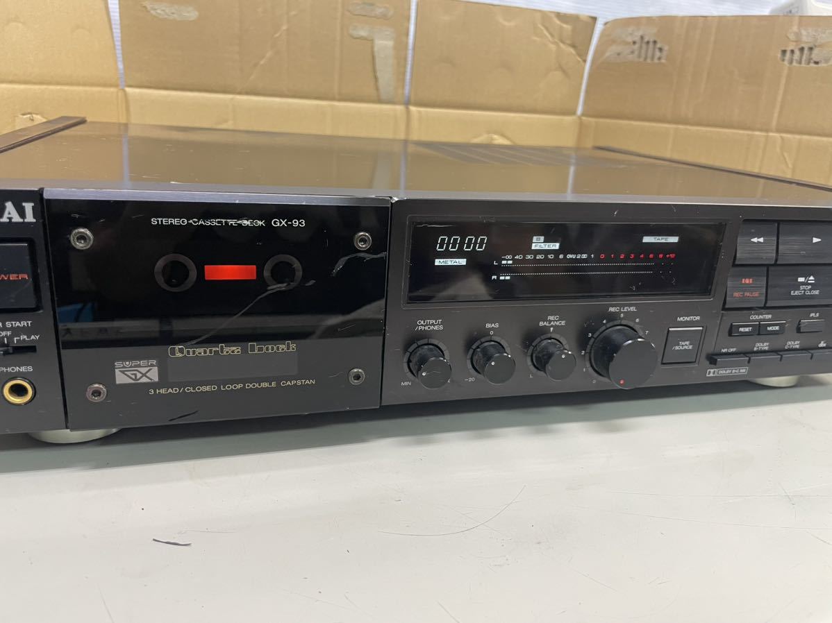 N052/AKAI GX-93 カセットデッキ アカイ ジャンク