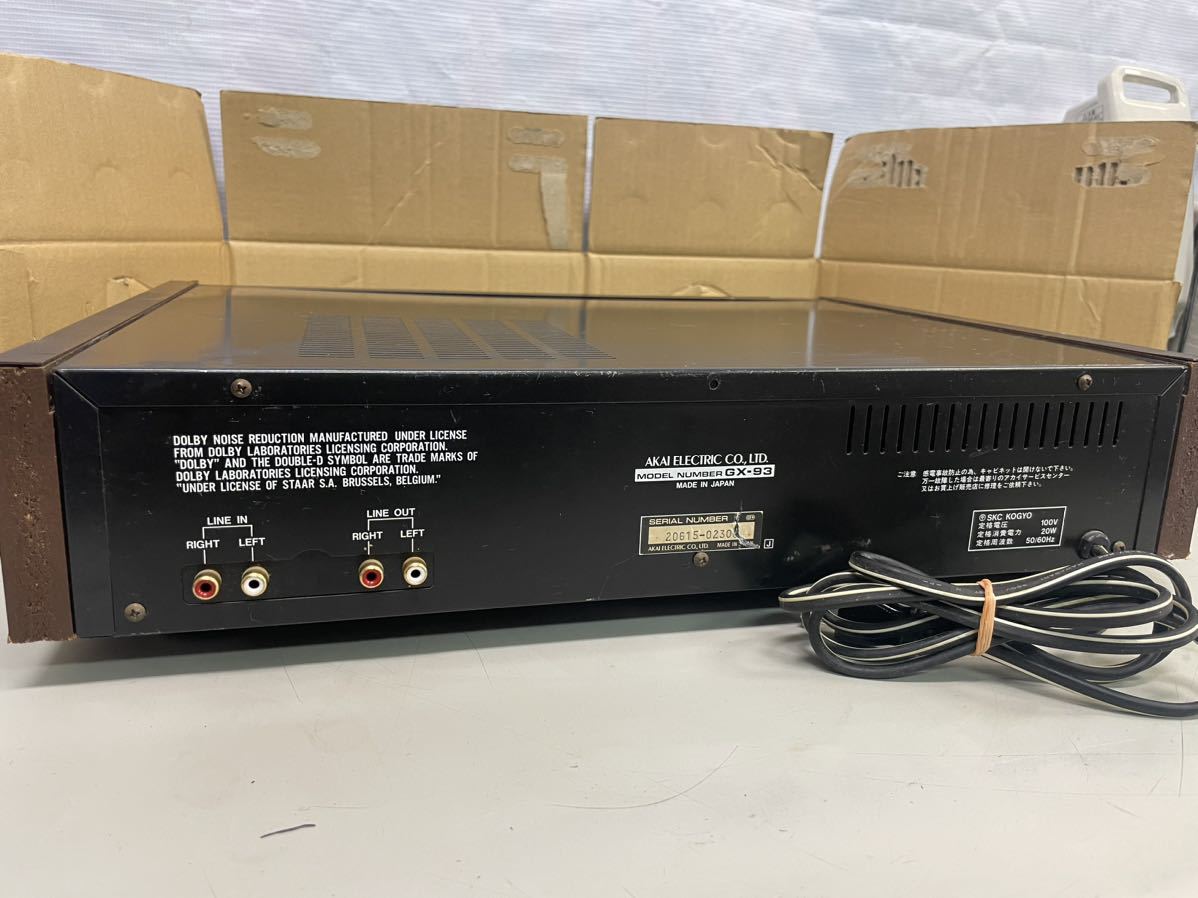 N052/AKAI GX-93 カセットデッキ アカイ ジャンク