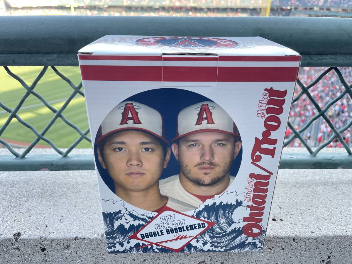 大谷翔平&マイク.トラウトのボブルヘッド(7/1 エンゼルスススタジアム