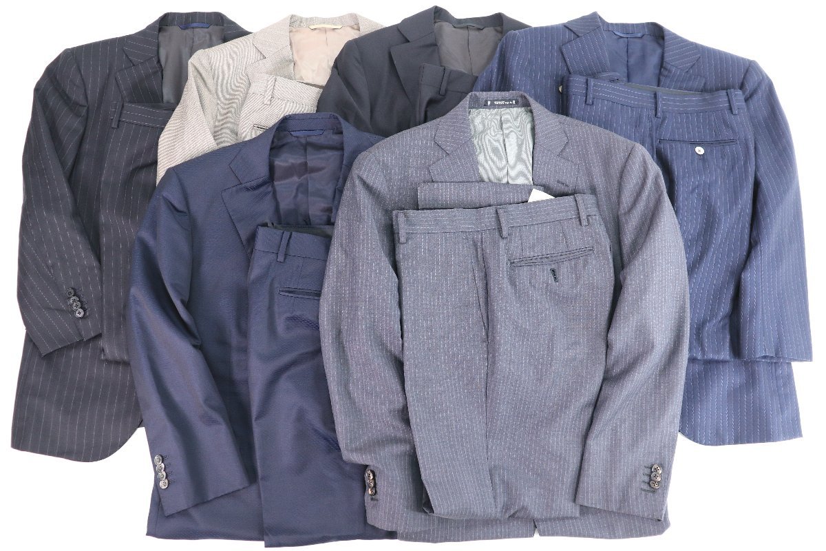 【6点】Ermenegildo Zegna ゼニア ×TAILOR TETSU セットアップ ジャケット スラックス グレー ベージュ ブラック等 メンズ まとめ 4791-NA