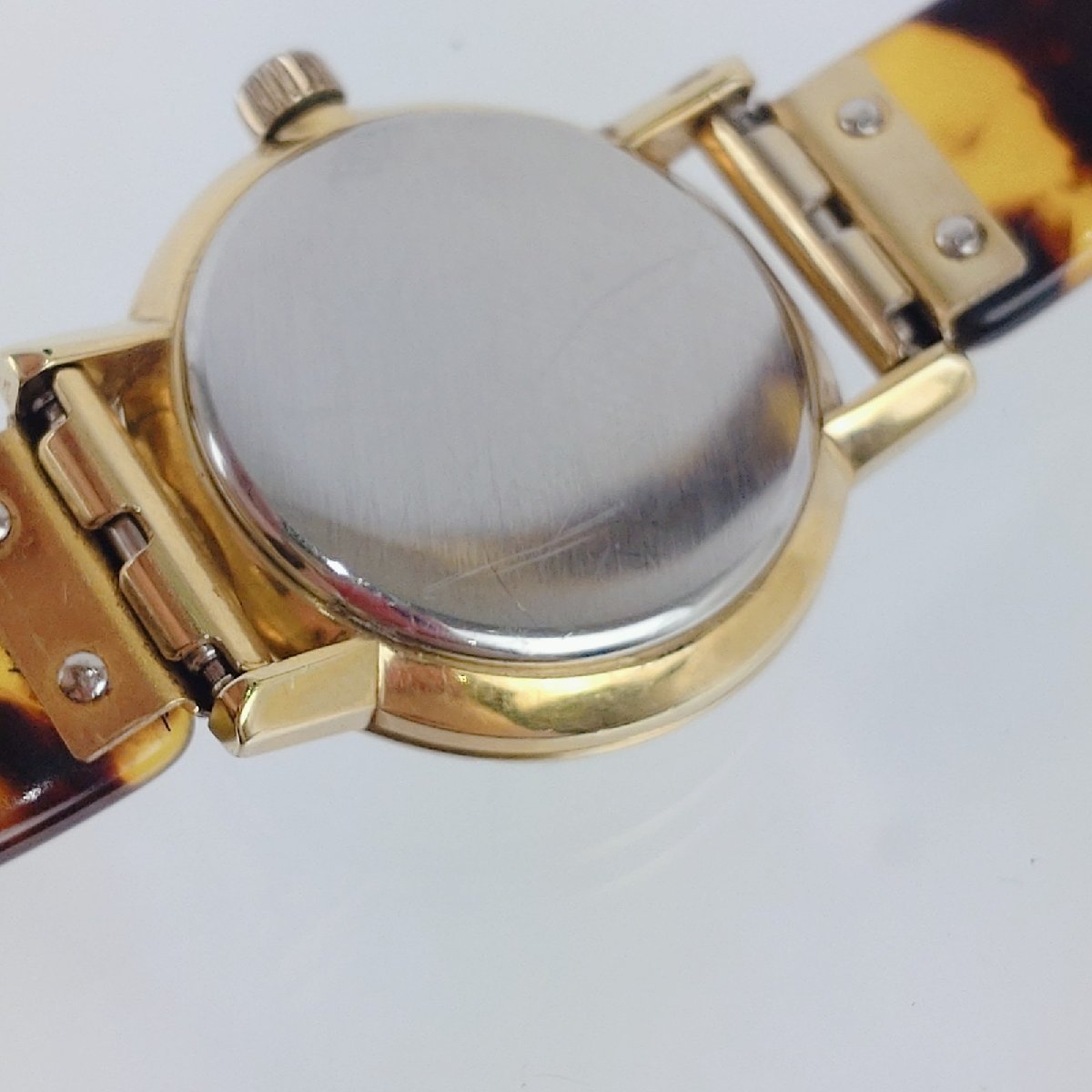 稼働品] OMEGA Geneve 手巻き ゴールドカラー 社外ベルト オメガ 