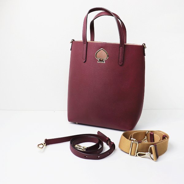 美品 kate spade new york ケイトスペード 3WAY レザートートバッグ 