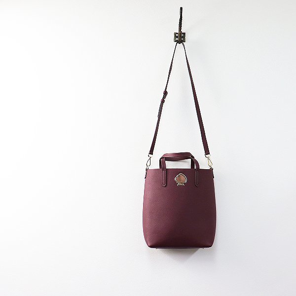 美品 kate spade new york ケイトスペード 3WAY レザートートバッグ 
