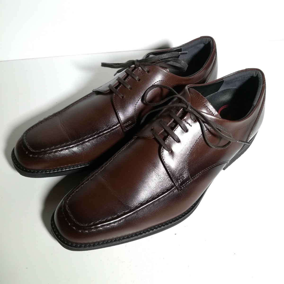 3714 美品 ★ランウォーク Runwalk★ Uチップ 24EEE ブラウン ドレスシューズ ビジネス 革靴 紳士靴 