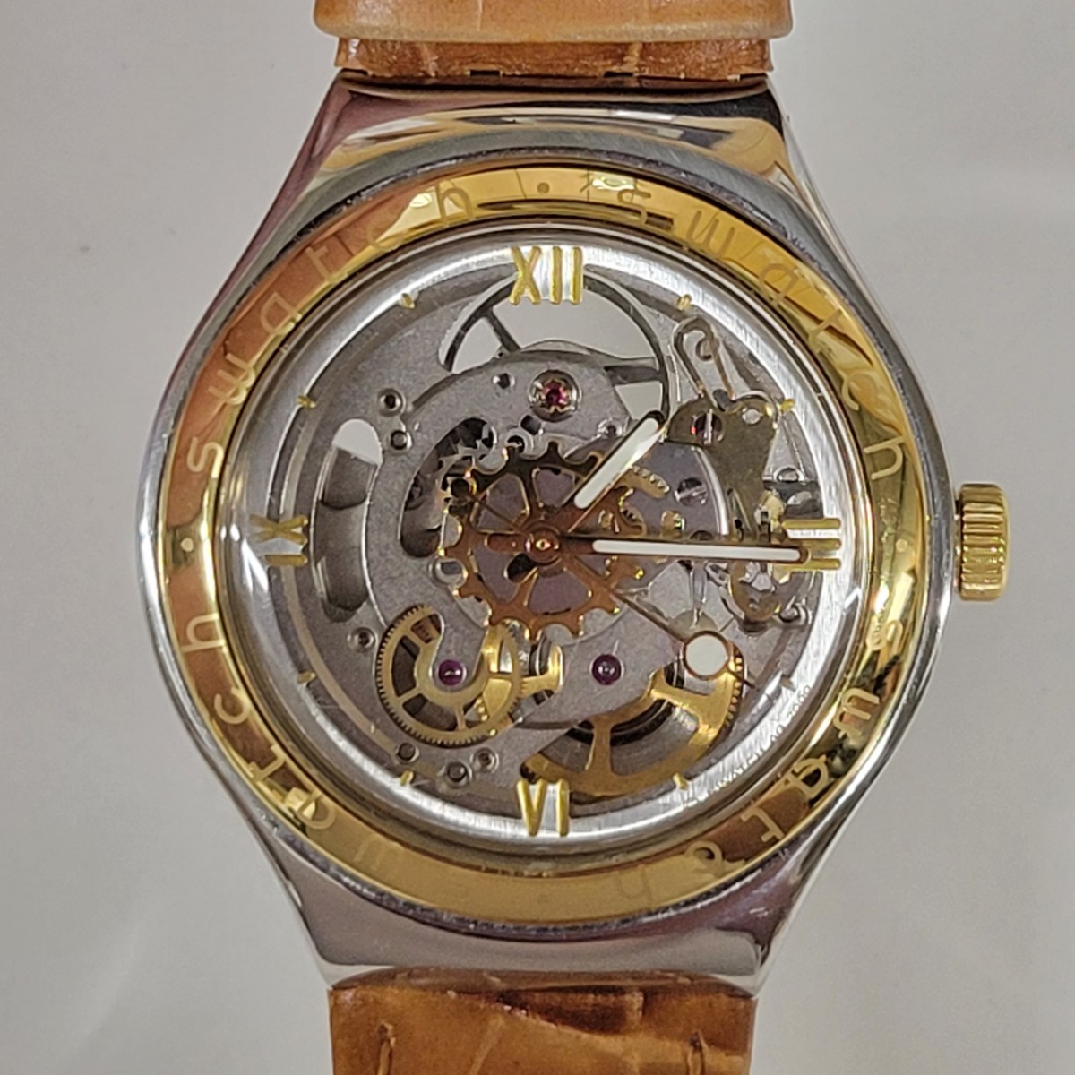 1円~【稼働品】Swatch スウォッチ 21石 2841-1 腕時計 IRONY 