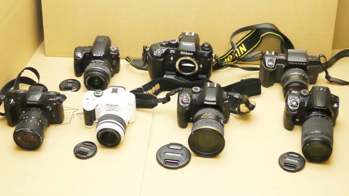 爆買い，2025 PENTAXなどの一眼レフデジタルカメラのボディ＆レンズ 7台