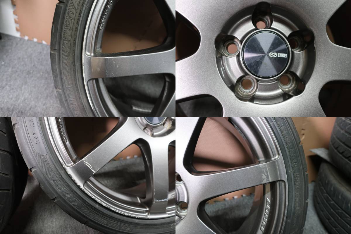 ENKEI エンケイ PF07 18インチ 8J +45 PCD100 5穴 225/40R18 2本 