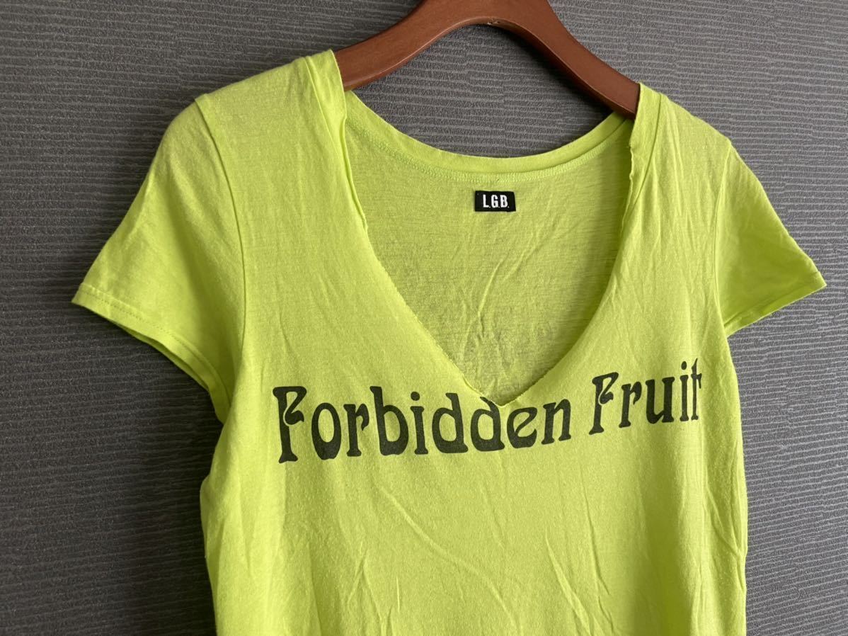 L.G.B. ルグランブルー forbidden fruit プリント カットオフ Tシャツ 