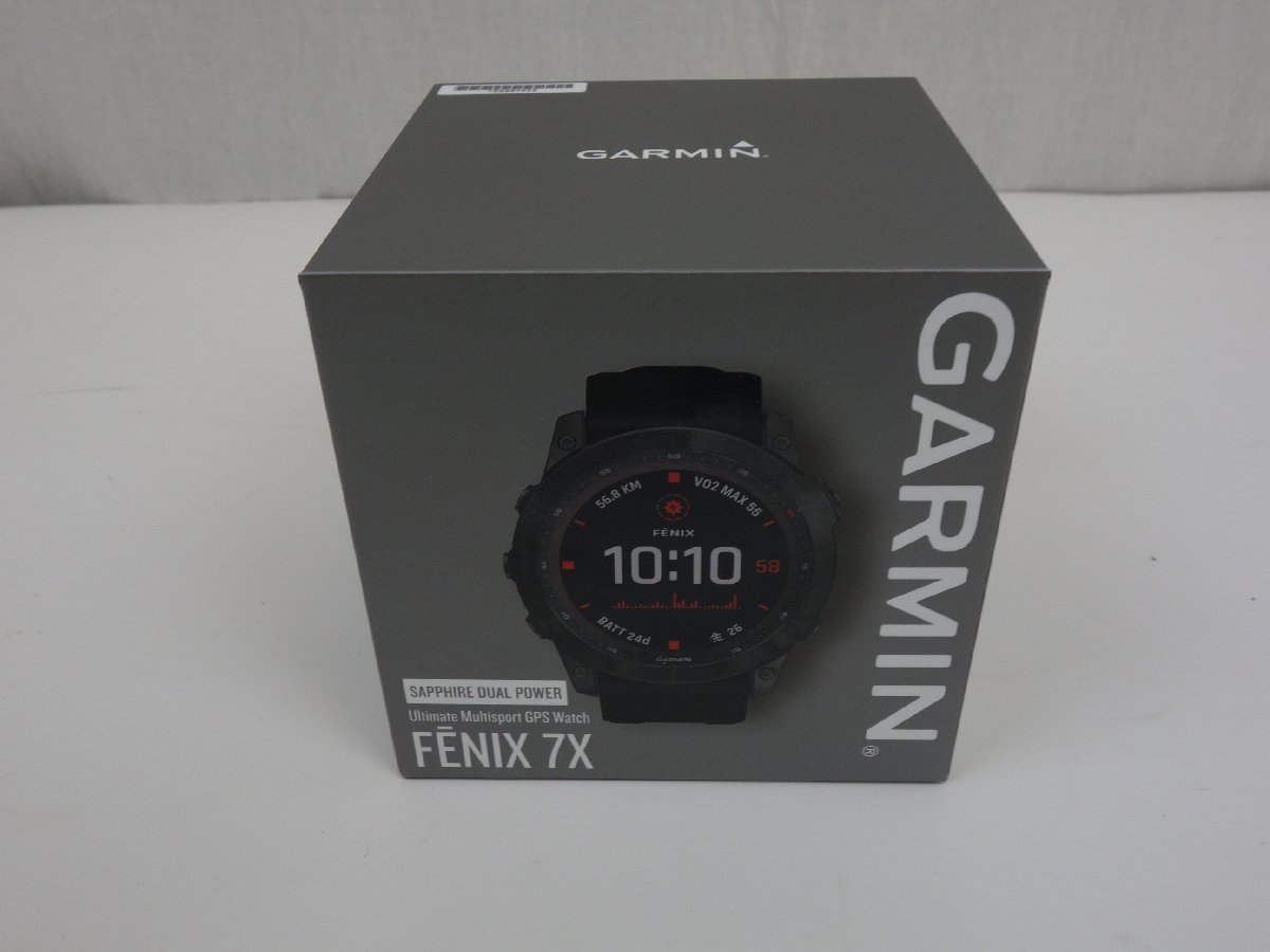GARMIN ガーミン fenix 7X Sapphire Dual Power Ti Black DLC / Black 