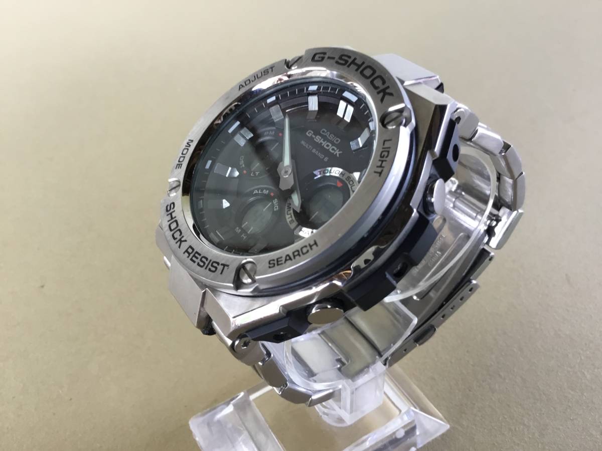 極美品G-SHOCK GST-W110-1AJF G-STEEL Gスチール タフソーラー 電波 