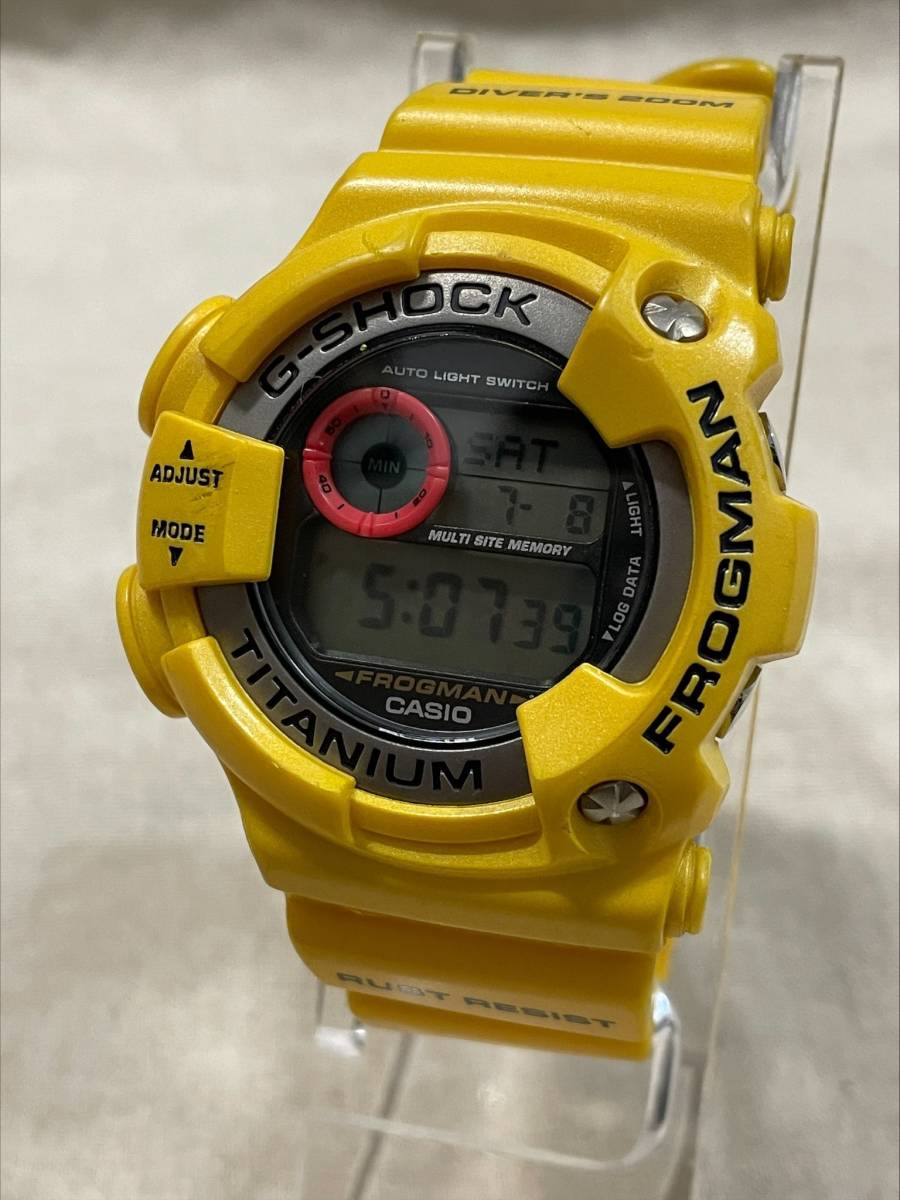 CASIO G-SHOCK/DW-9900/FROGMAN/TITANIUM　イエロー/電池交換済み/中古