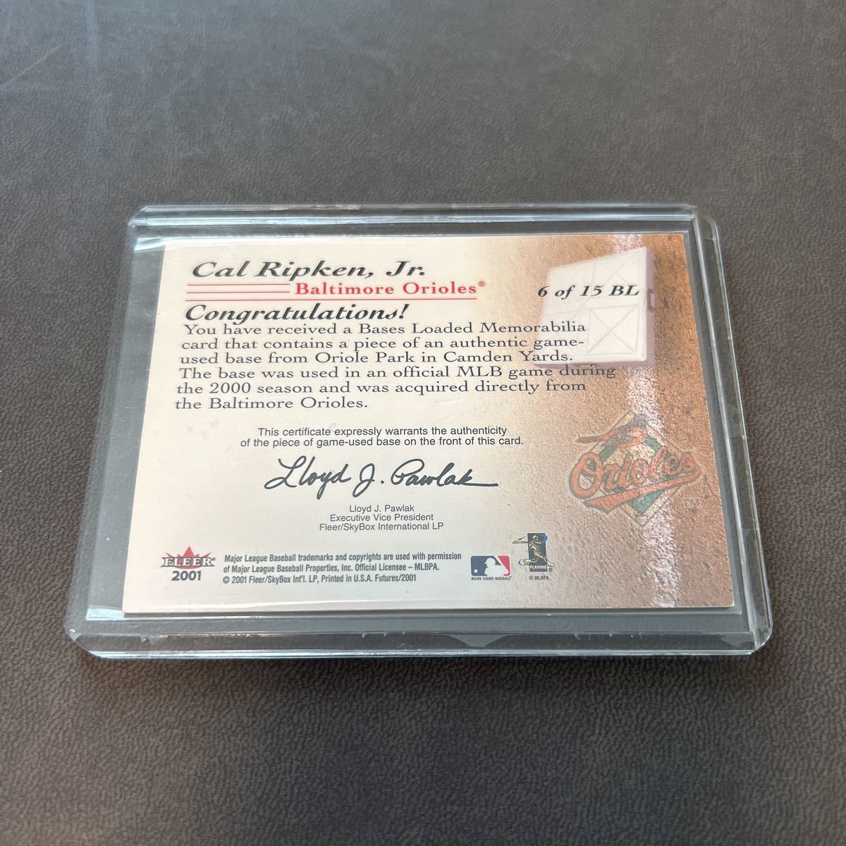 Cal Ripken Jr. Game Baseball Used | Fleer 0 Base CAL 1 - USED eBay 