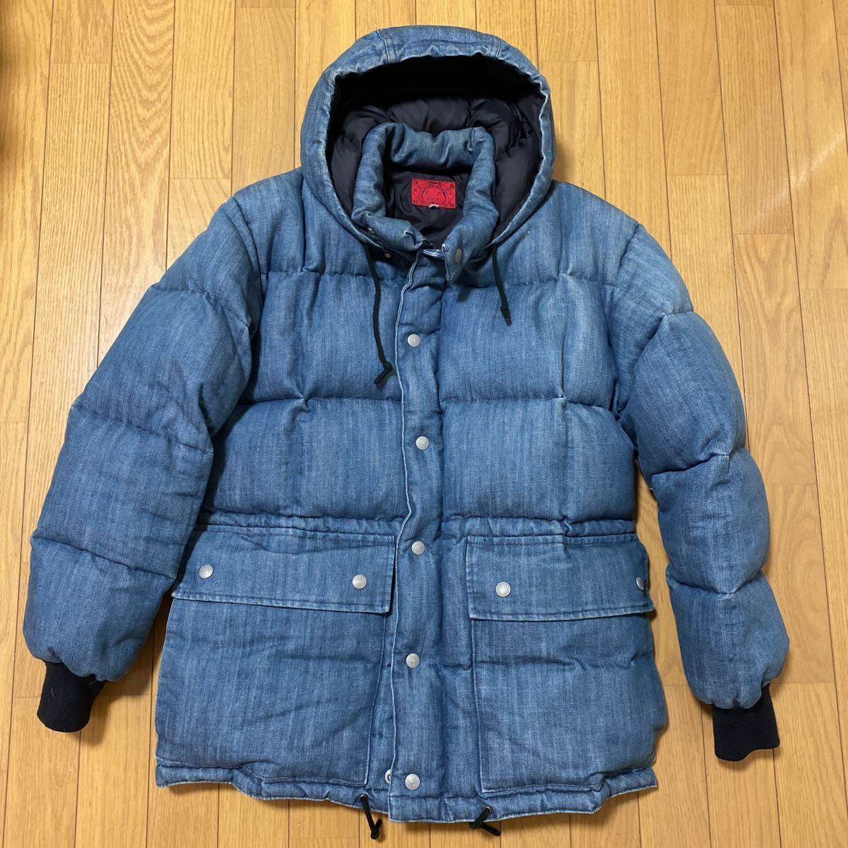 evisuエヴィス/YAMANE/山ちゃん/デニムキルティングダウンジャケット/ EVISU yamaneデニムダウンジャケット 36 EVISU デニムダウンジャケット