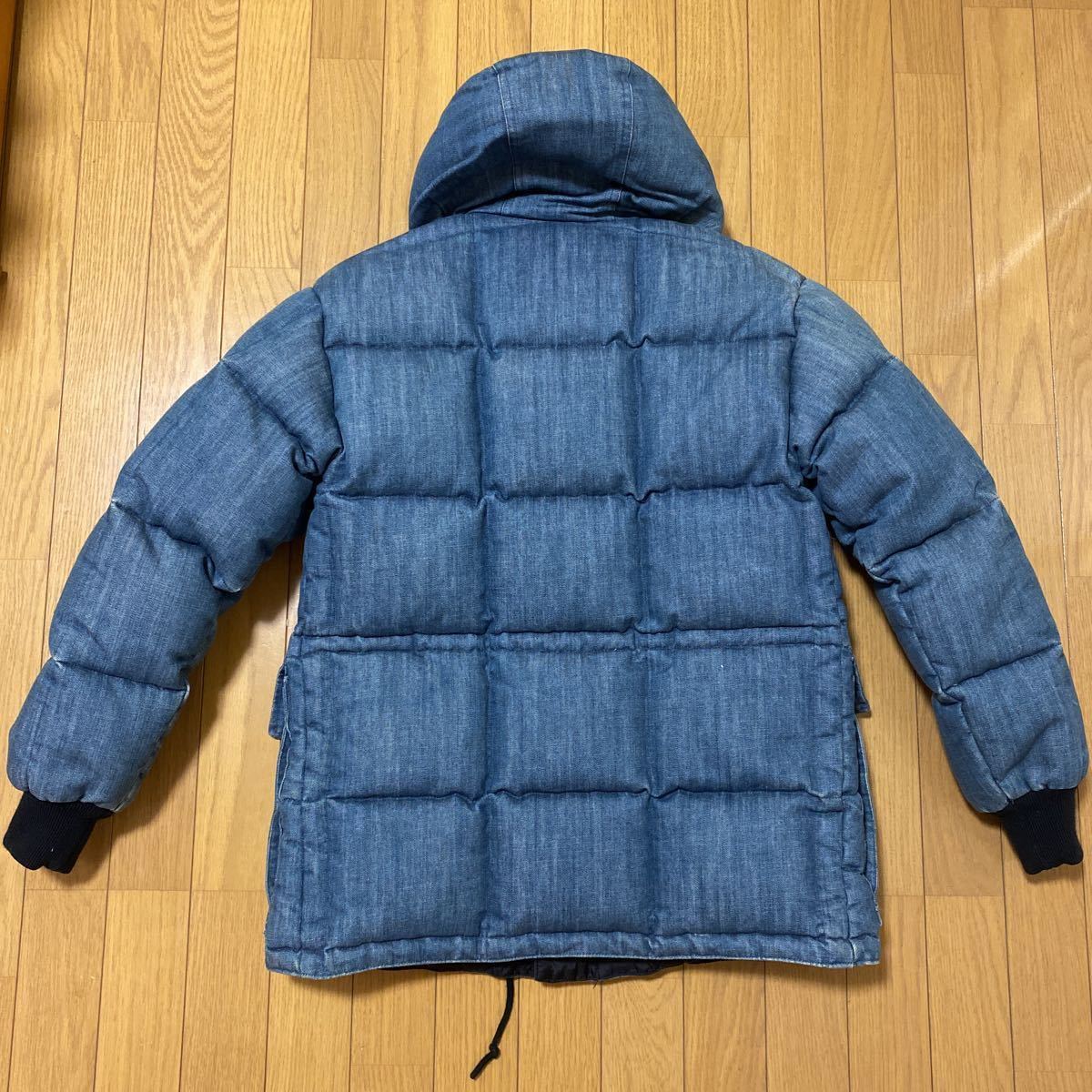 EVISU YAMANEデニムダウンジャケット 40 YAMANE ヤマネ EVISU エヴィス インディゴ デニム ダウンジャケット L
