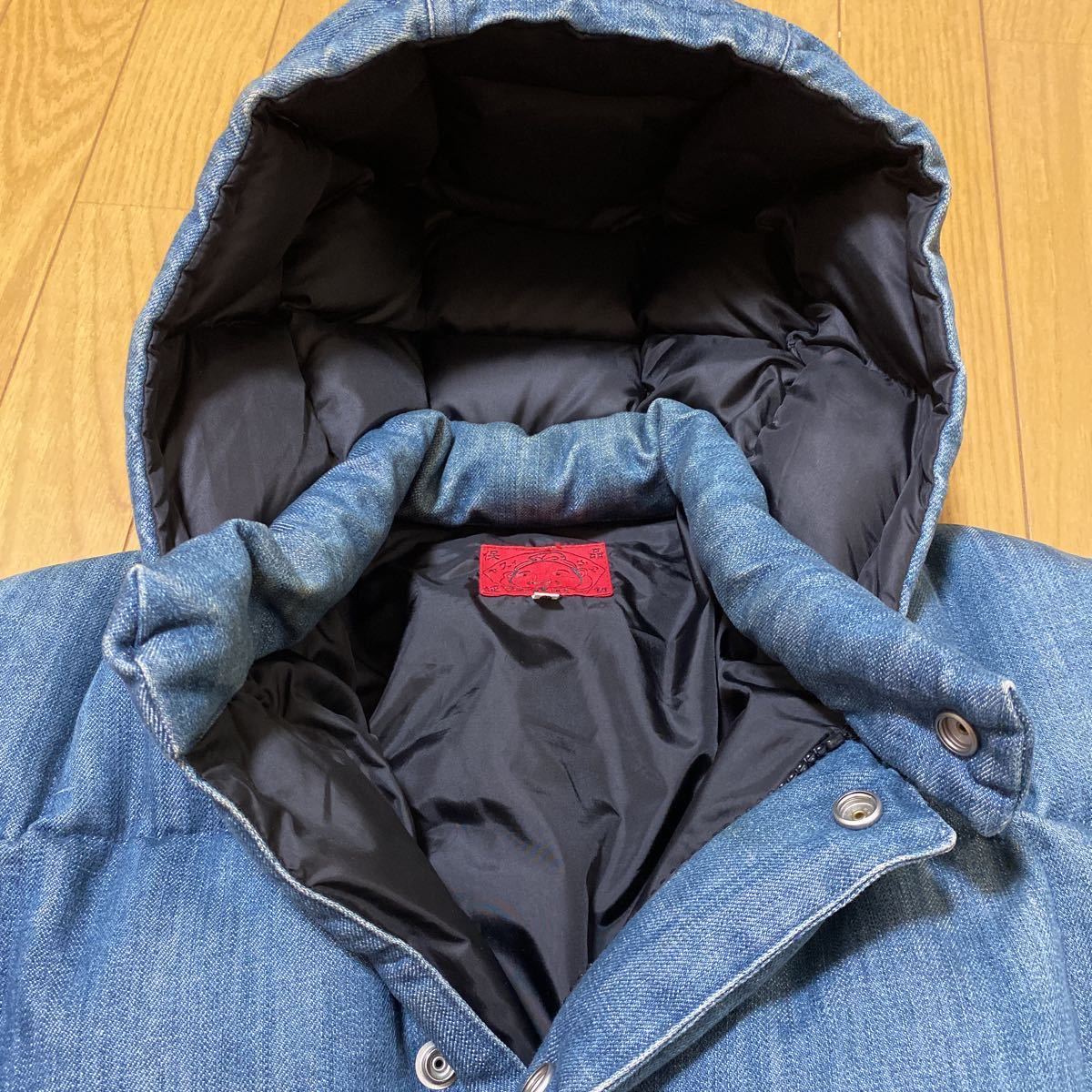 EVISU yamaneデニムダウンジャケット 36 EVISU デニムダウンジャケット