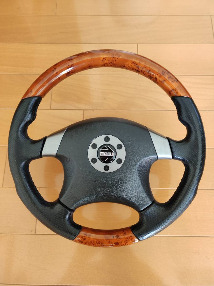 日産 MOMO ウッド調ステアリング （プレサージュ用？？） ウッド モモ