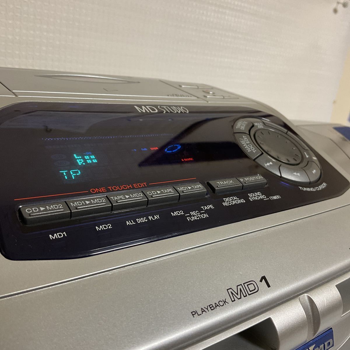 SHARP MD-F20 CD MDデッキ ダブルMD CD カセットテープ プレーヤー
