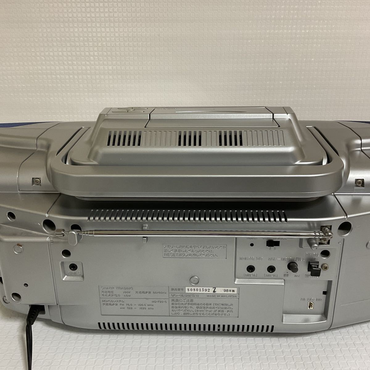 SHARP MD-F20 CD MDデッキ ダブルMD CD カセットテープ プレーヤー