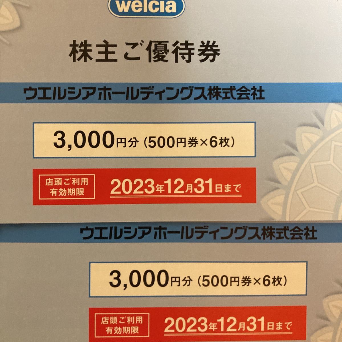 ウエルシア 6000円 株主優待 【公式通販】